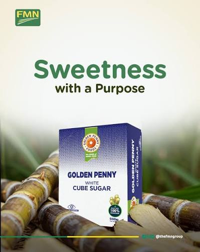 Sugar golden panny cubes