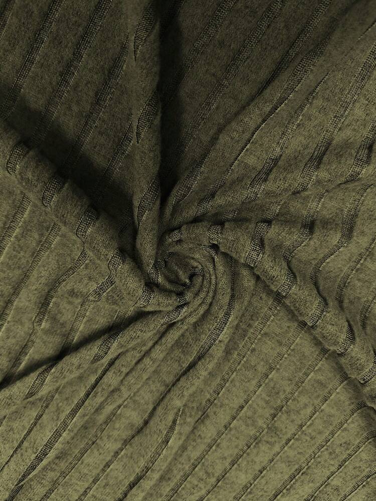 Army green Ribbed 2 pcs lounge wear image 2