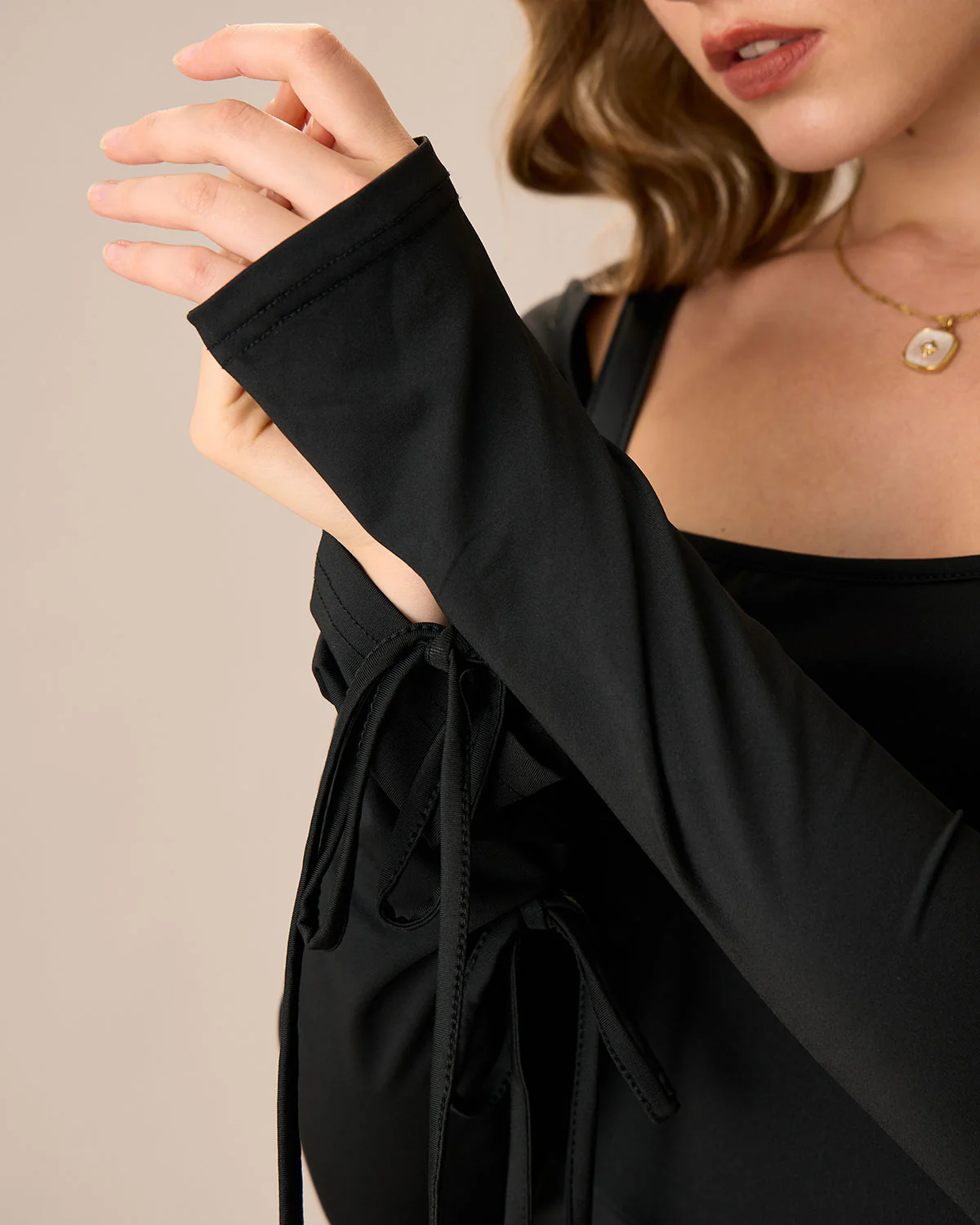 Black Long sleeve  mini dress image 3