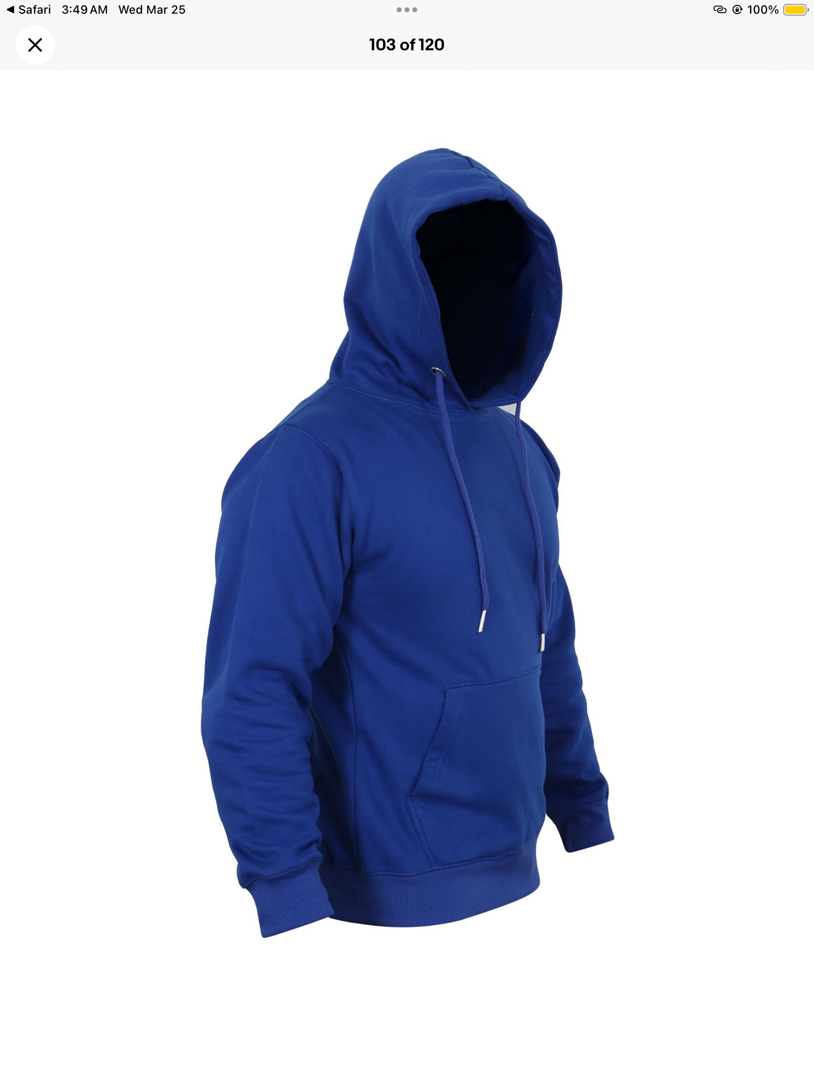 Navy blue hoodie image 3