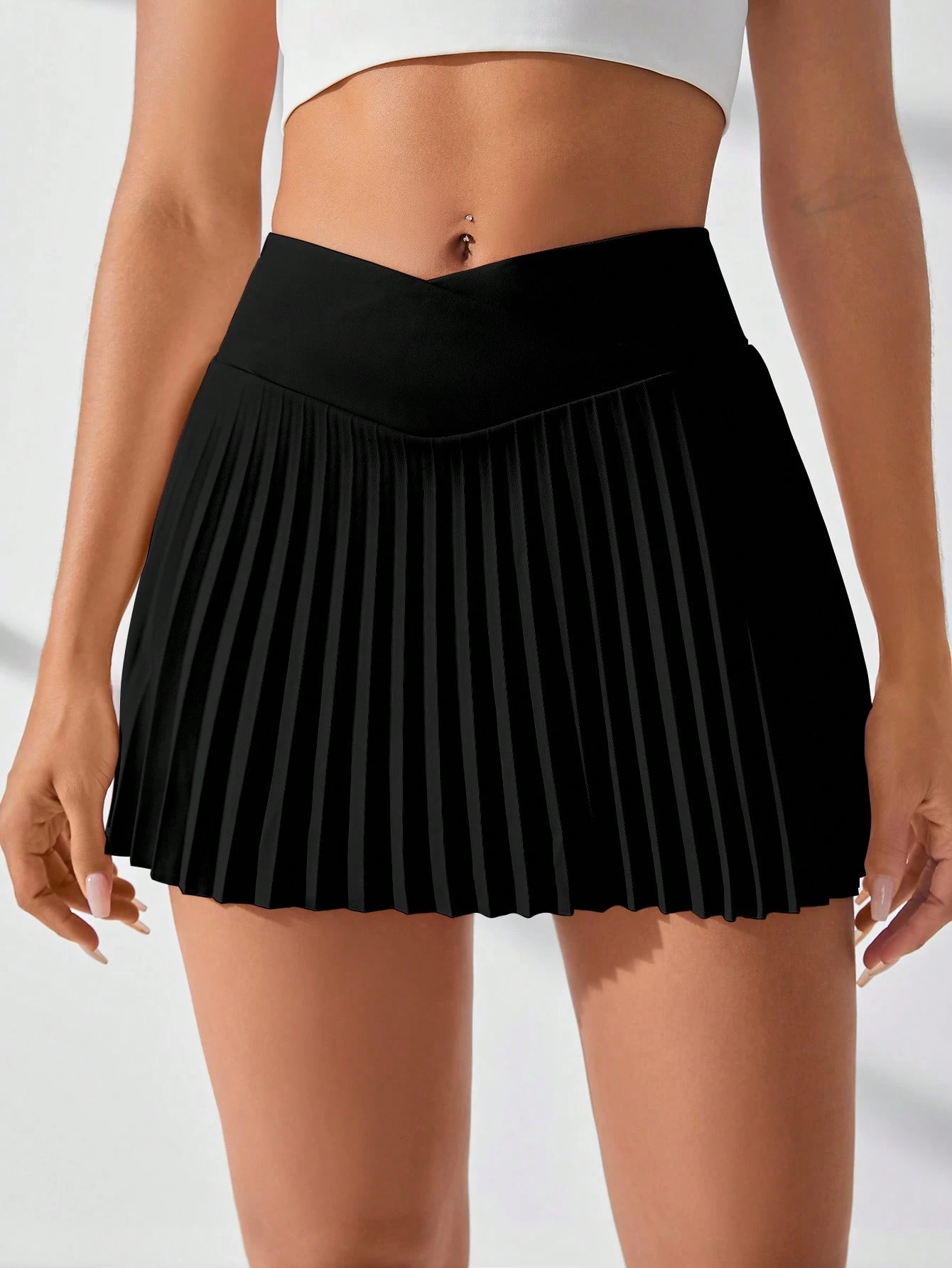 Black  pleated sweat skirt - Monalisa of Lagos