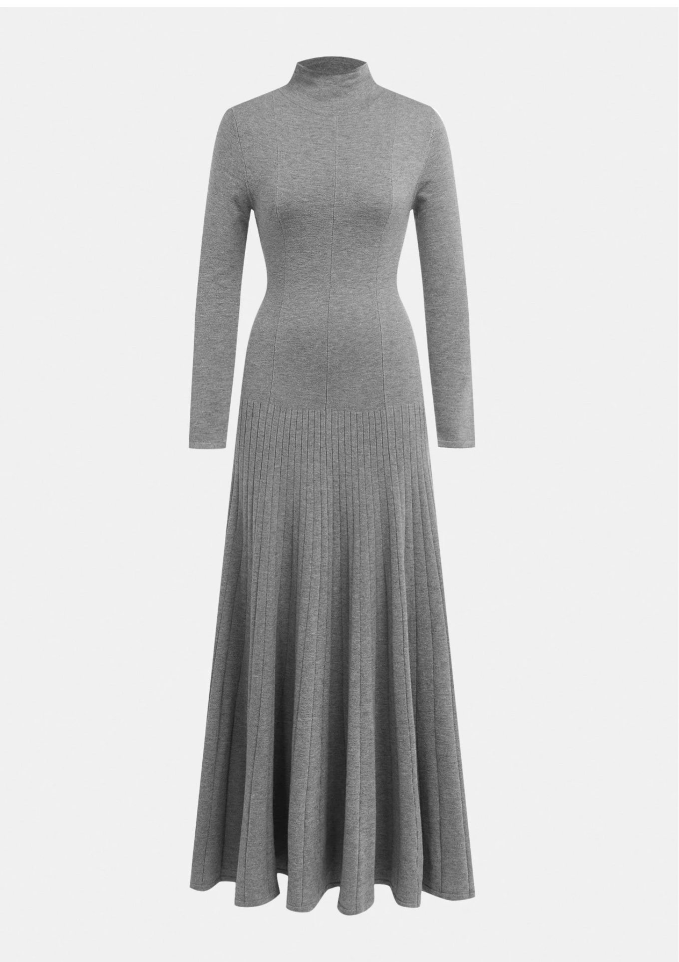 Grey long sleeve flay sweater dress - Monalisa of Lagos