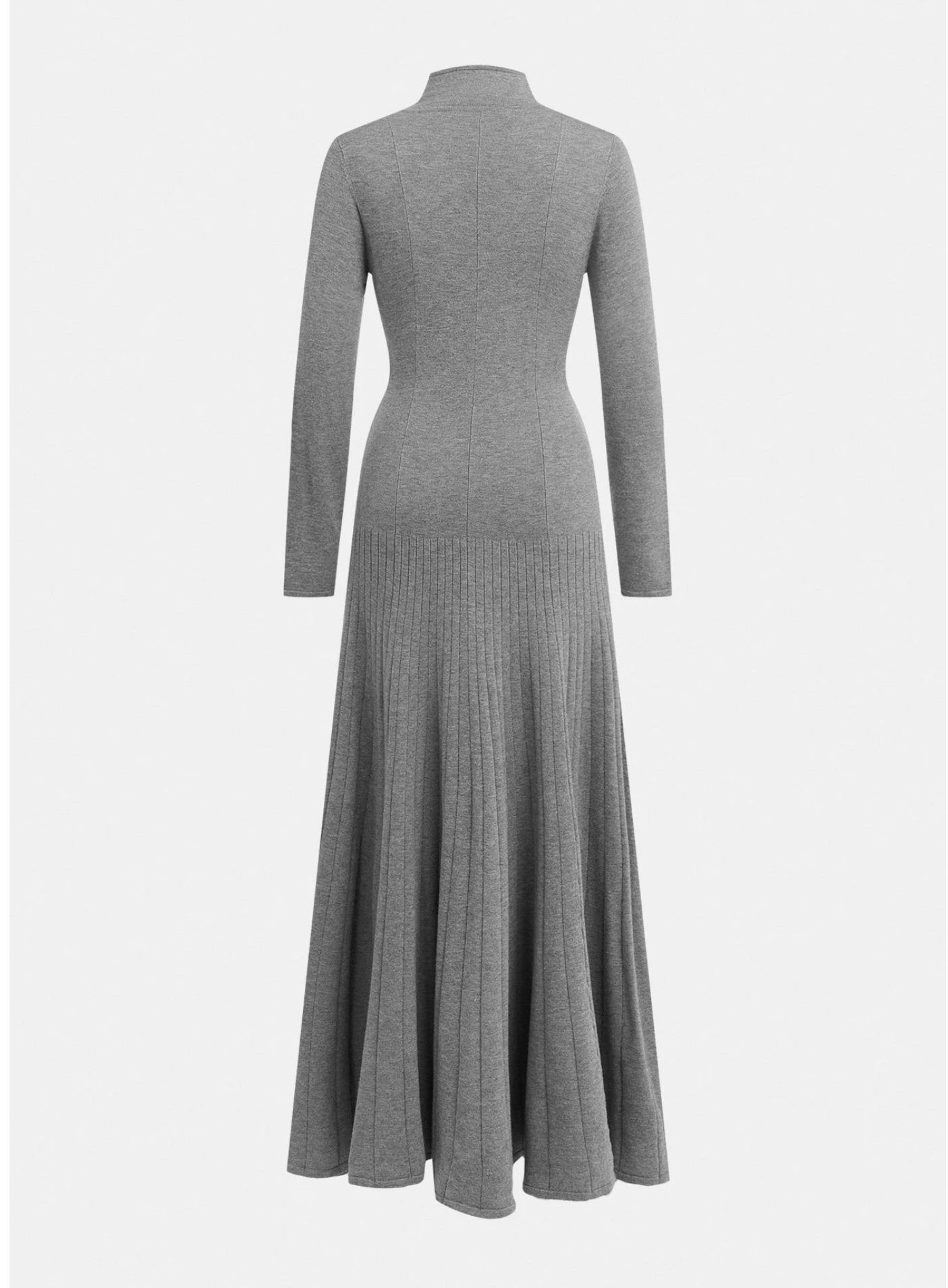 Grey long sleeve flay sweater dress image 2